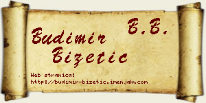 Budimir Bizetić vizit kartica